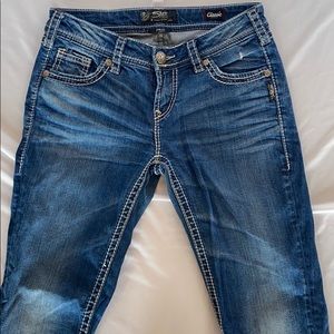 Silver “Aiko” mid rise medium wash jeans - 27”x29”